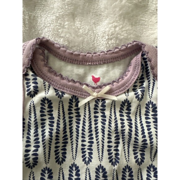 Pink Chicken 3-6 Months Baby Bodysuit Purple Sleeveless Snaps Scalloped - Picture 7 of 7